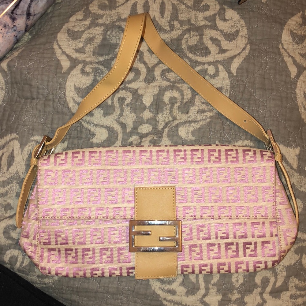 Fendi Zucca Monogram Flap over canvas bag
